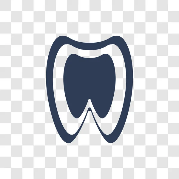牙齿图标 时尚的牙齿标志概念透明背景从牙医收藏 — 图库矢量图片
