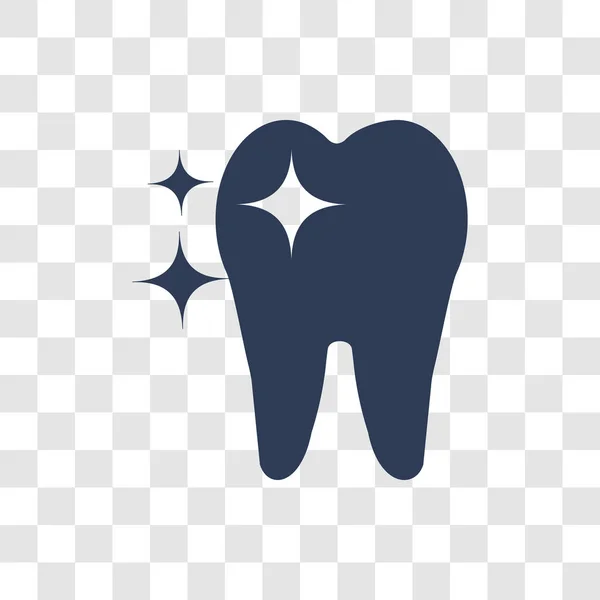Icône Dent Brillante Concept Logo Trendy Shiny Tooth Sur Fond — Image vectorielle