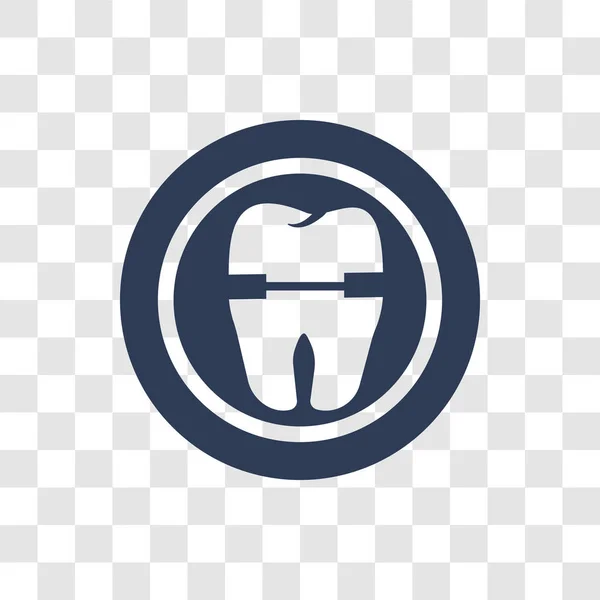 Dent Avec Icône Racine Métallique Dent Tendance Avec Logo Racine — Image vectorielle