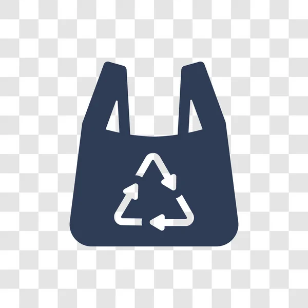Ícone Plástico Conceito Logotipo Plástico Moda Fundo Transparente Coleção Ecologia — Vetor de Stock