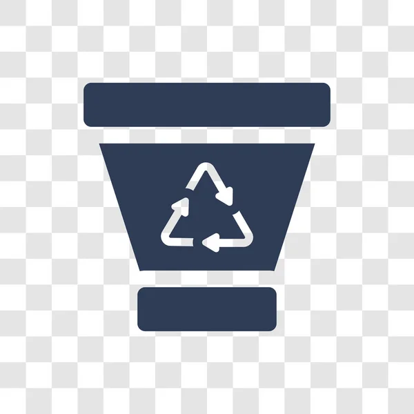 Reycle Bin Icon Концепция Логотипа Trendy Recycle Bin Прозрачном Фоне — стоковый вектор