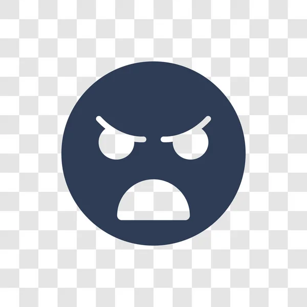 Εικονίδιο Θυμωμένος Emoji Μοντέρνα Θυμωμένος Emoji Λογότυπο Έννοια Διαφανές Φόντο — Διανυσματικό Αρχείο