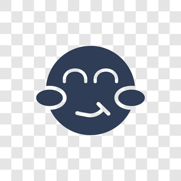 Blushing Emoji Icon Trendy Blushing Emoji Logo Concept Transparent Background — Stock Vector
