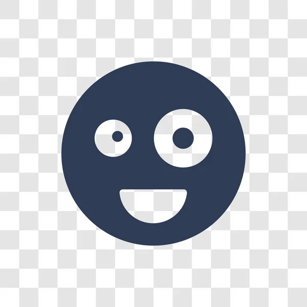 Szalony Emoji Ikony Koncepcja Logo Modny Crazy Emoji Przezroczystym Tle — Wektor stockowy