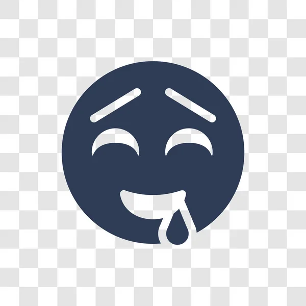 Слюни Emoji Значок Модний Пускати Слюні Emoji Логотип Концепція Прозорий — стоковий вектор