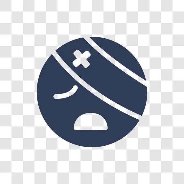 Emoji Avec Icône Emoji Head Bandage Emoji Tendance Avec Concept — Image vectorielle
