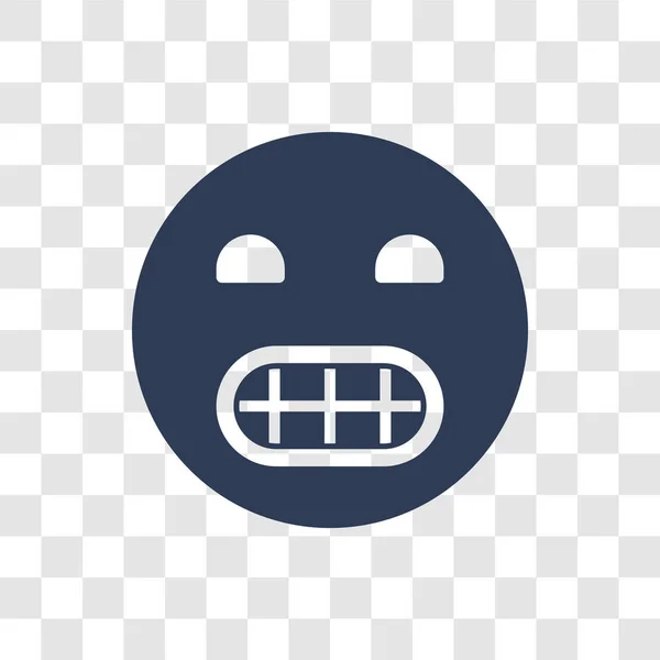 Icono Emoji Sonriente Concepto Logotipo Emoji Trendy Grinning Sobre Fondo — Archivo Imágenes Vectoriales