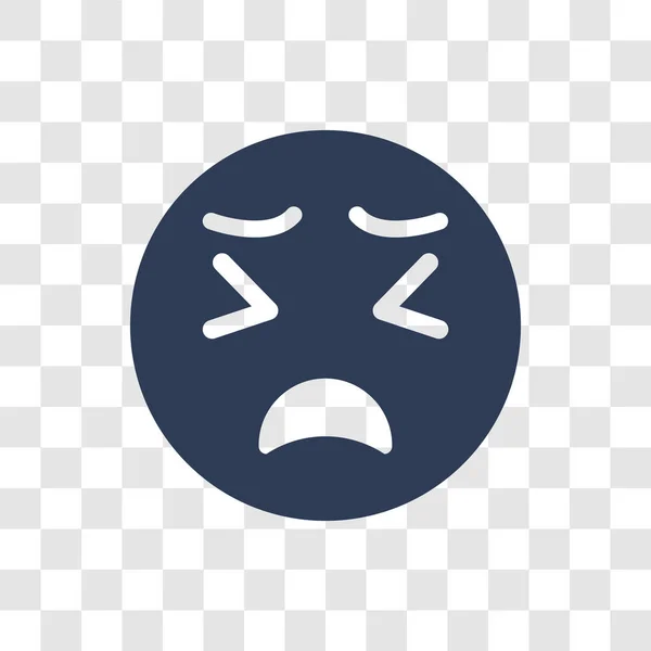 Ikony Emoji Marszcząc Brwi Otwartymi Ustami Modny Koncepcja Logo Emoji — Wektor stockowy