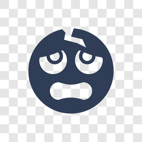Πονοκέφαλος Emoji Εικονίδιο Μοντέρνα Έννοια Λογότυπο Emoji Πονοκέφαλο Διαφανές Φόντο — Διανυσματικό Αρχείο