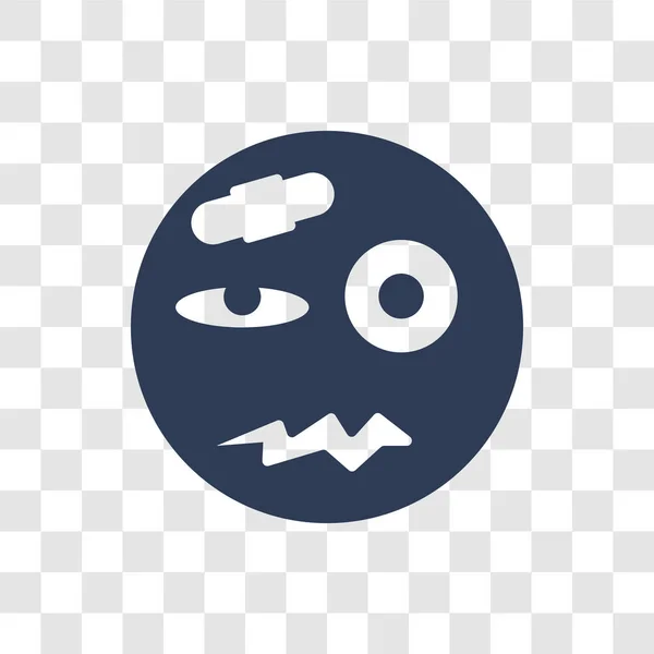 Icono Emoji Herido Concepto Logotipo Emoji Lesionado Moda Sobre Fondo — Archivo Imágenes Vectoriales