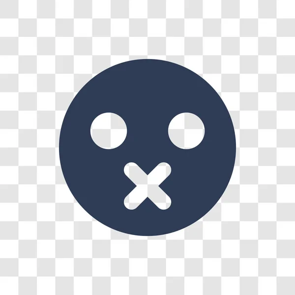 Sessiz Emoji Simgesi Trendy Sessiz Emoji Logo Kavramı Emoji Koleksiyonundan — Stok Vektör