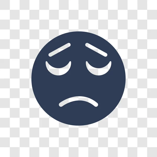Icona Emoji Pensierosa Trendy Concetto Logo Emoji Pensieroso Sfondo Trasparente — Vettoriale Stock
