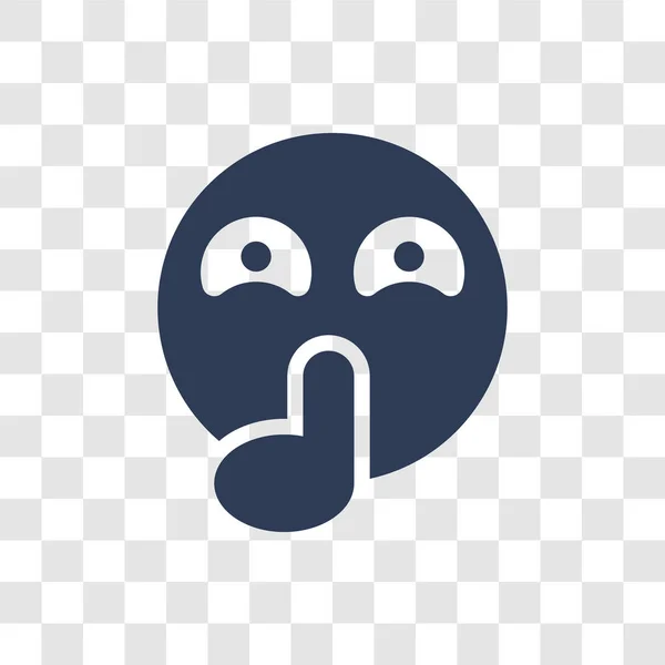 Sessiz emoji simgesi. Trendy sessiz emoji logo kavramı Emoji koleksiyonundan şeffaf arka plan üzerinde