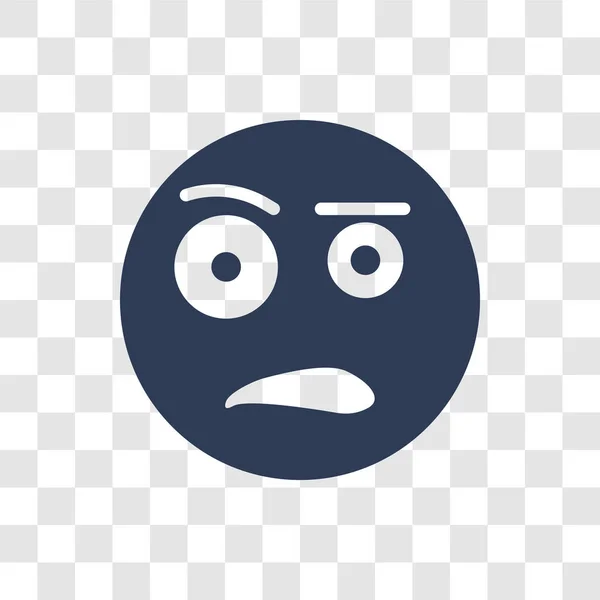 Icona Emoji Scettica Trendy Concetto Logo Emoji Scettico Sfondo Trasparente — Vettoriale Stock