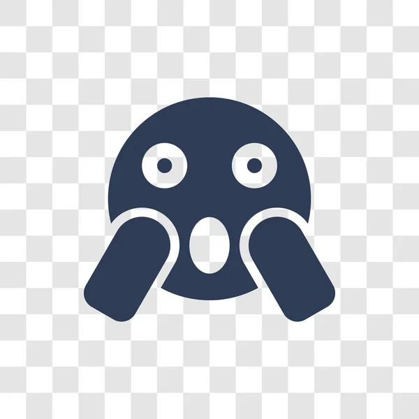 Shocked Emoji Icon Trendy Shocked Emoji Logo Concept Transparent Background — Stock Vector