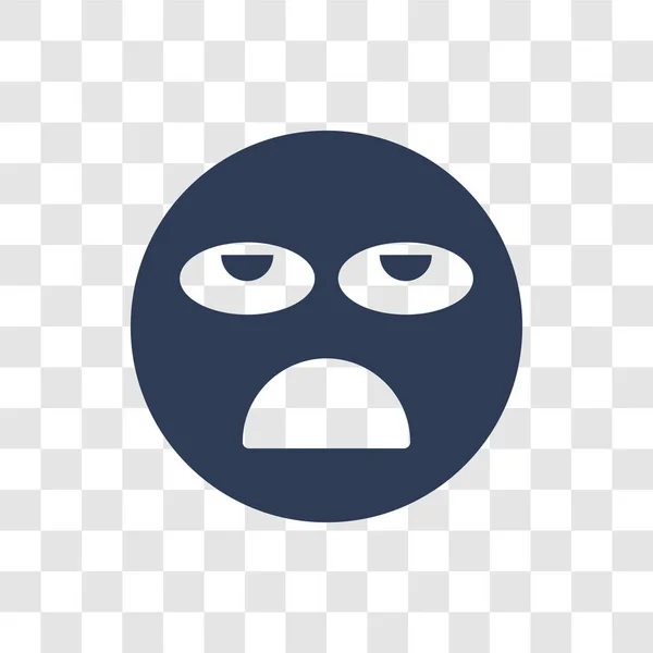 Icona Emoji Stanca Trendy Concetto Logo Emoji Stanco Sfondo Trasparente — Vettoriale Stock