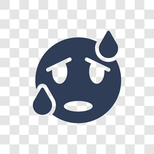 Sudando Icono Emoji Concepto Logotipo Emoji Moda Sweating Sobre Fondo — Vector de stock