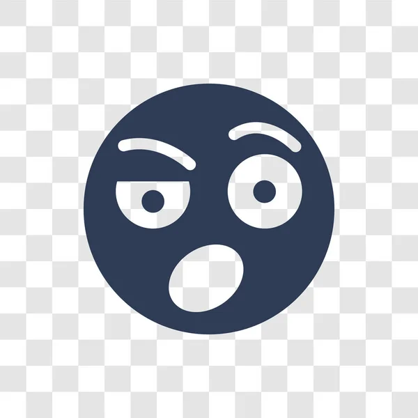 Benieuwd Emoji Pictogram Trendy Wondering Emoji Logo Concept Transparante Achtergrond — Stockvector