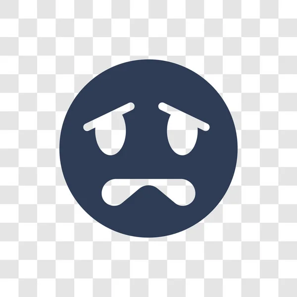 Ícone Emoji Preocupado Conceito Logotipo Emoji Preocupado Moda Fundo Transparente —  Vetores de Stock