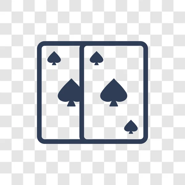 Пиковый Туз Концепция Логотипа Trendy Ace Spades Прозрачном Фоне Коллекции — стоковый вектор