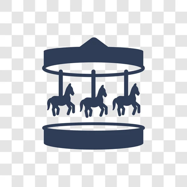 Atlıkarınca Simgesi Trendy Carousel Logo Kavramı Eğlence Arcade Koleksiyonundan Şeffaf — Stok Vektör