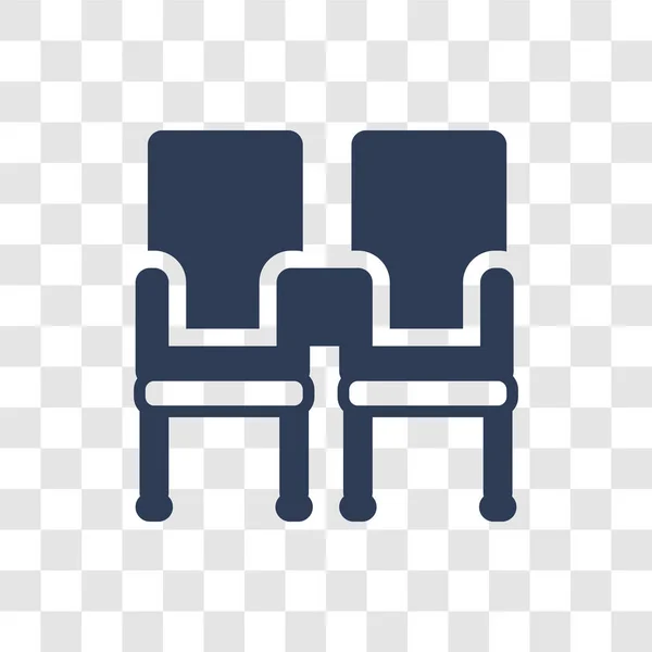 Cinema Seat Icon Trendy Cinema Seat Logo Concept Transparent Background — Stock Vector