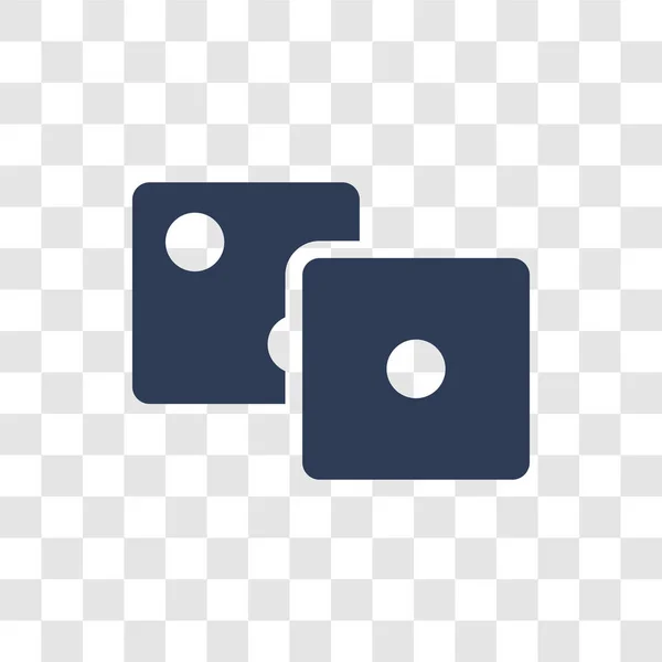 Het Pictogram Van Dobbelstenen Trendy Dobbelstenen Logo Concept Transparante Achtergrond — Stockvector