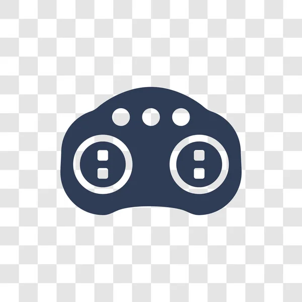 Icono Del Mando Concepto Logotipo Trendy Gamepad Sobre Fondo Transparente — Vector de stock