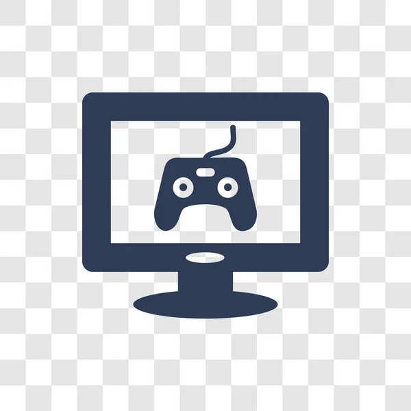 Game Pictogram Trendy Game Logo Concept Transparante Achtergrond Uit Entertainment — Stockvector