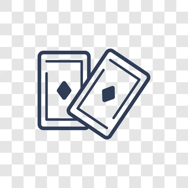 Εικονίδιο Παίζοντας Χαρτιά Μοντέρνα Τραπουλόχαρτα Λογότυπο Έννοια Διαφανές Φόντο Από — Διανυσματικό Αρχείο