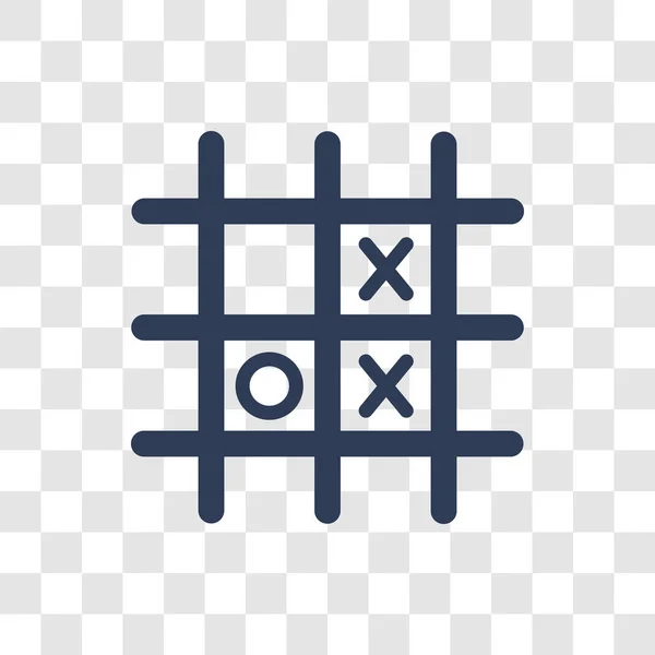 Tic Tac Toe Ikona Módní Koncept Loga Průhledném Pozadí Kolekce — Stockový vektor