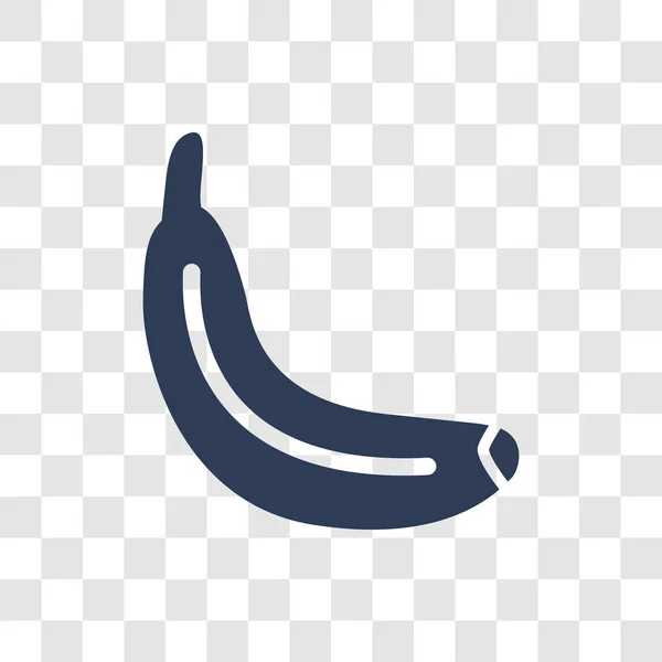 Ikon Pisang Konsep Logo Trendy Banana Mengenai Latar Belakang Transparan - Stok Vektor