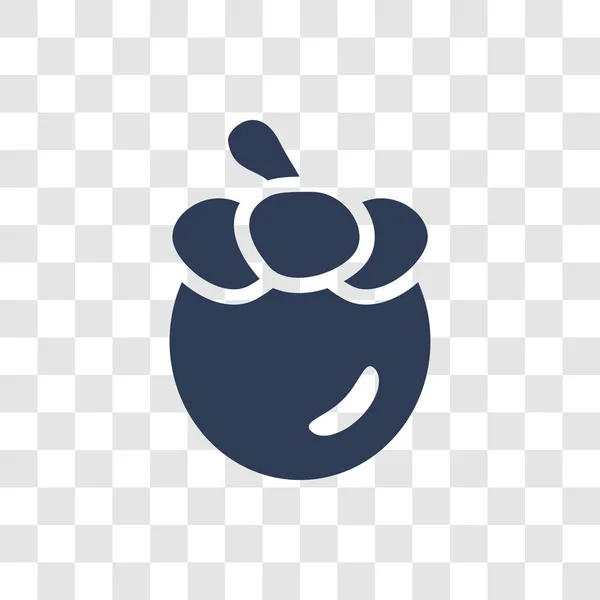 Мангостан Значок Модний Мангостан Логотип Концепція Прозорий Фон Фруктів Овочів — стоковий вектор