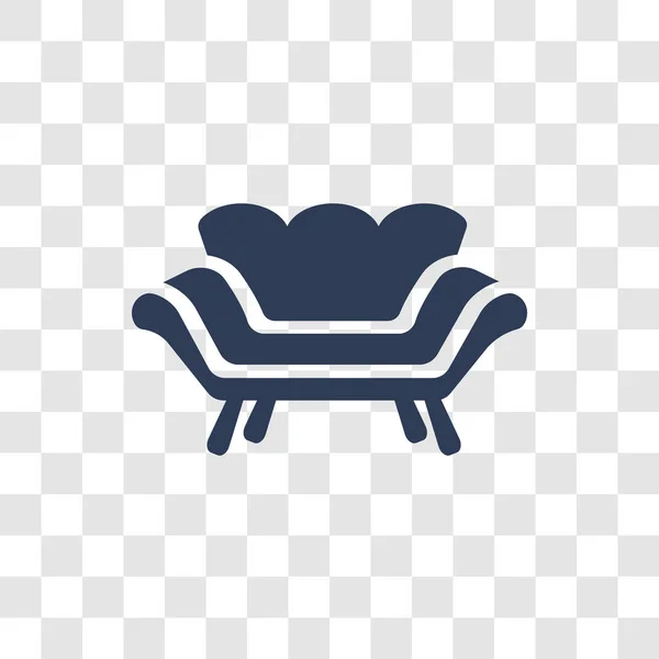 Піктограма Дивана Концепція Логотипу Модного Дивана Прозорому Тлі Колекції Меблів — стоковий вектор