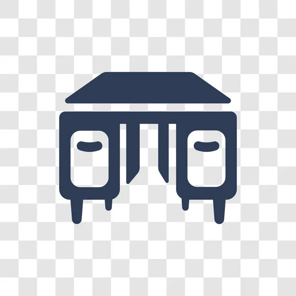 Schreibtischsymbol Trendiges Schreibtisch Logo Konzept Auf Transparentem Hintergrund Aus Möbeln — Stockvektor