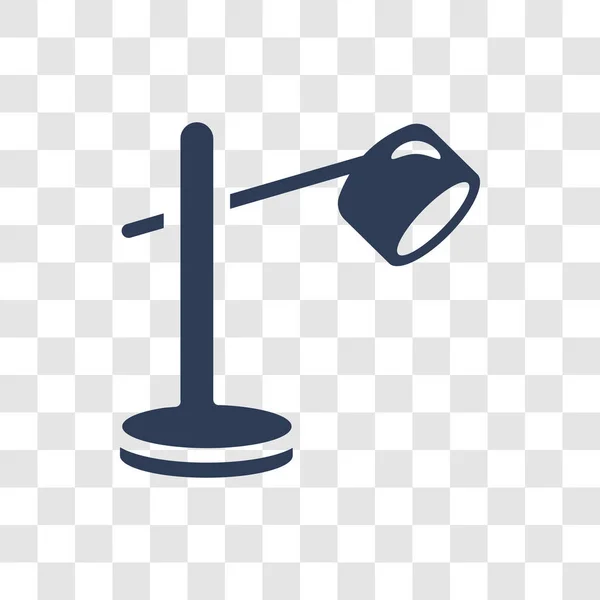 Desk Lamp Ikonen Trendiga Skrivbord Lampa Logotyp Koncept Transparent Bakgrund — Stock vektor
