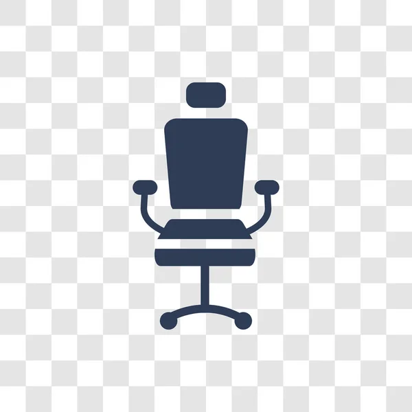 Ícone Cadeira Escritório Conceito Logotipo Cadeira Escritório Moda Fundo Transparente — Vetor de Stock