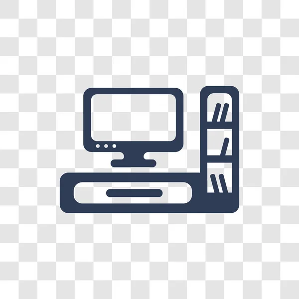 Fernsehtischsymbol Trendiges Tisch Logo Konzept Auf Transparentem Hintergrund Aus Möbeln — Stockvektor