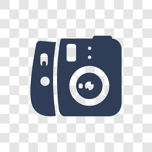 Polaroid Kamera Ikone Trendiges Polaroid Kamera Logo Konzept Auf Transparentem — Stockvektor