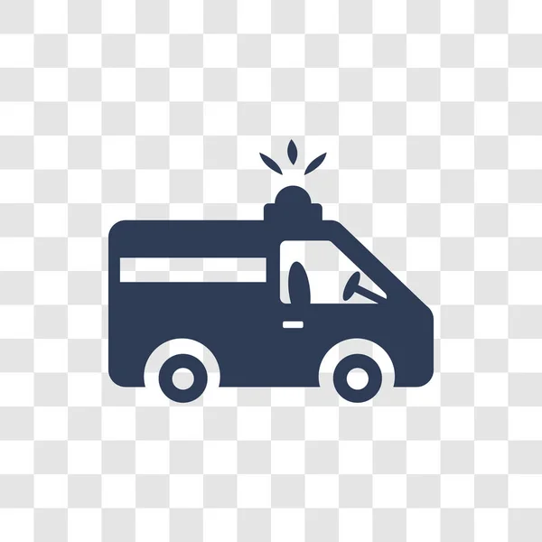 Ambulance Pictogram Trendy Ambulance Logo Concept Transparante Achtergrond Uit Collectie — Stockvector