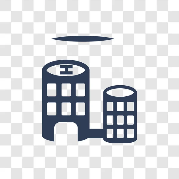 Hastane Simgesi Trendy Hastane Logo Kavramı Sağlık Tıp Koleksiyonundan Şeffaf — Stok Vektör