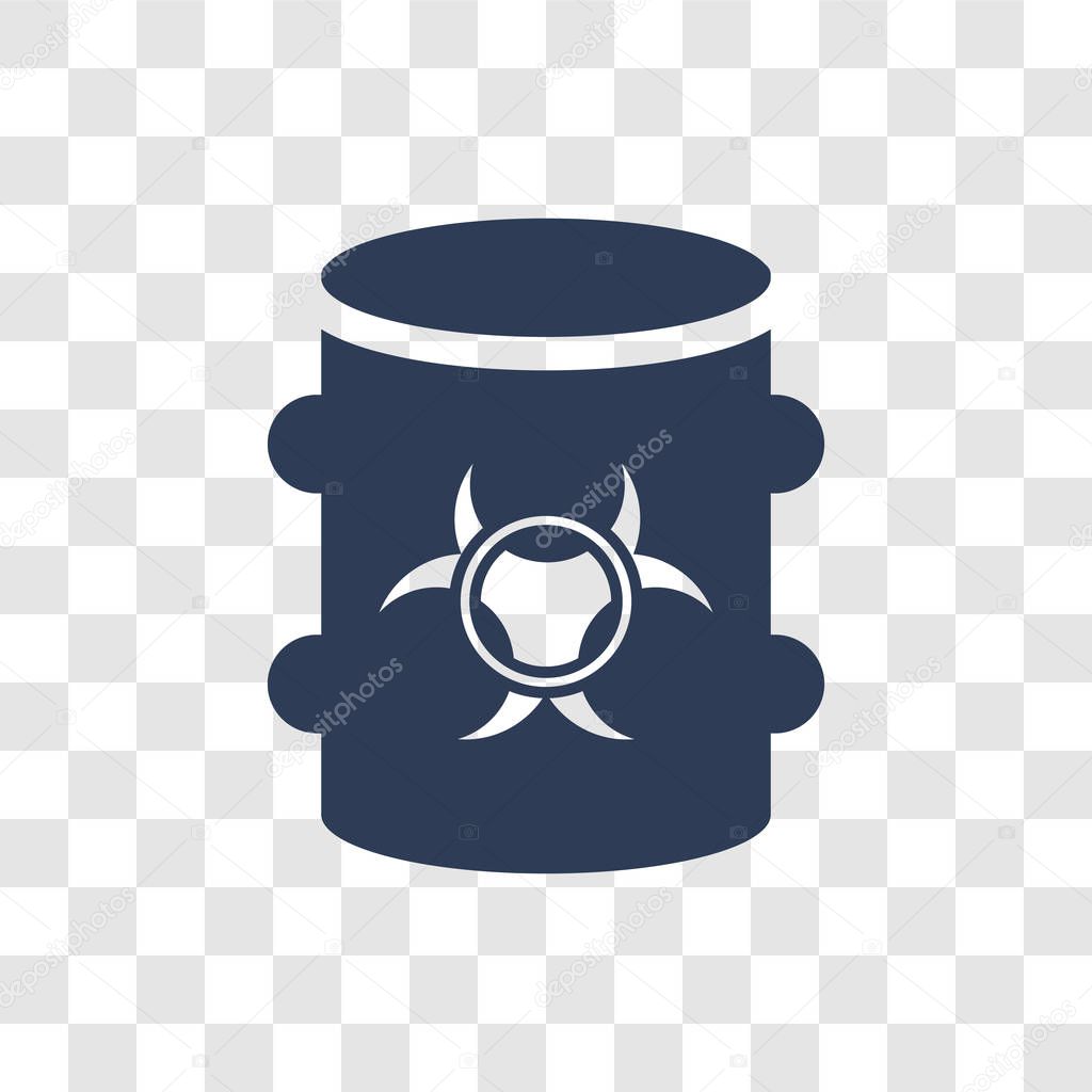 Toxic waste icon. Trendy Toxic waste logo concept on transparent background from Ecology collection