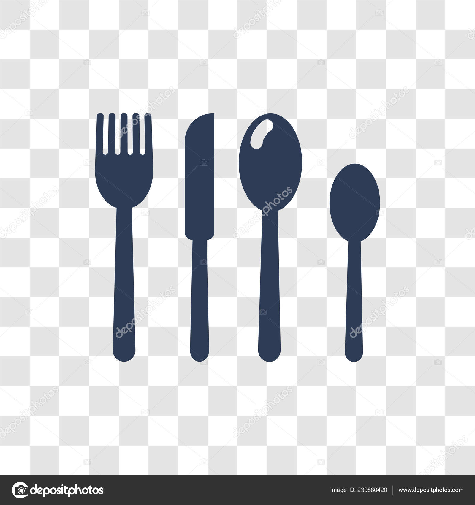 Eating Utensils Icon Trendy Eating Utensils Logo Concept Transparent