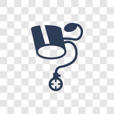 Tonometer simgesi. Sağlık ve tıp koleksiyonundan şeffaf arka plan üzerinde trendy Tonometer logo kavramı