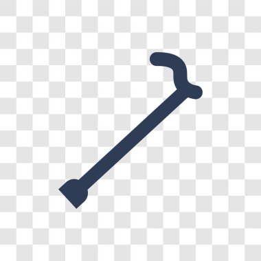 Baston simgesi. Trendy baston logo kavramı sağlık ve tıp koleksiyonundan şeffaf arka plan üzerinde