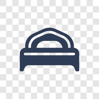 Tek Kişilik Yatak simgesi. Trendy tek kişilik yatak logo konsepti otel ve restoran koleksiyonundan şeffaf arka plan üzerinde
