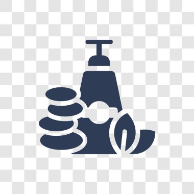 Spa simgesi. Otel ve restoran koleksiyonundan şeffaf arka plan üzerinde trendy Spa logo kavramı