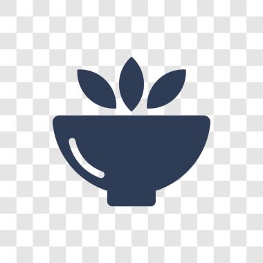 Vejetaryen simgesi. Otel ve restoran koleksiyonundan şeffaf arka plan üzerinde trendy vejetaryen logo kavramı