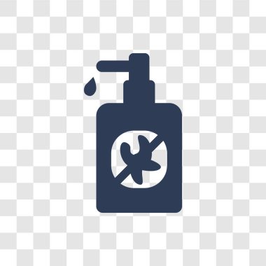 Antiseptik simgesi. Trendy antiseptik logo kavramı hijyen koleksiyonundan şeffaf arka plan üzerinde