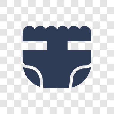 Bebek bezi simgesi. Trendy bebek bezi logo kavramı hijyen koleksiyonundan şeffaf arka plan üzerinde
